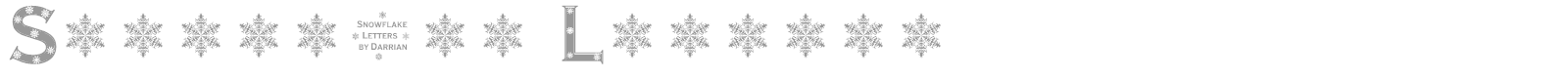Snowflake Letters font preview
